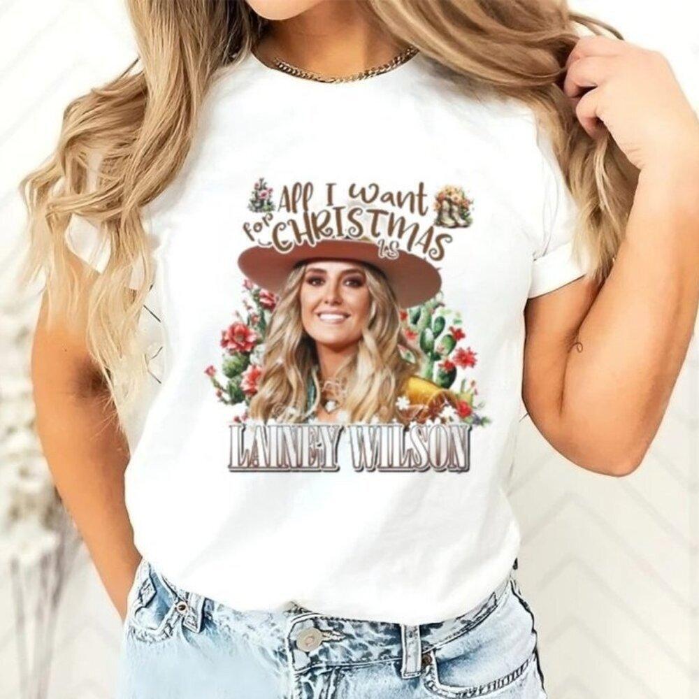 Lainey Wilson Christmas T-Shirt All I Want For Christmas Country Music Tee